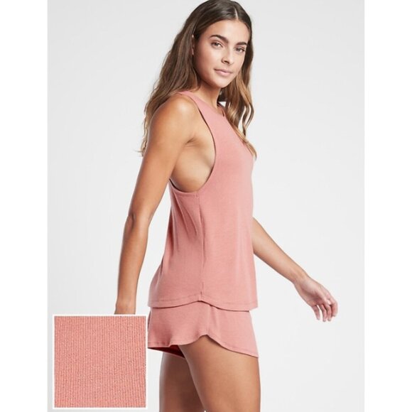 Athleta | Well Rested Rib Sleep Set In Palermo Pink - Picture 3 of 12